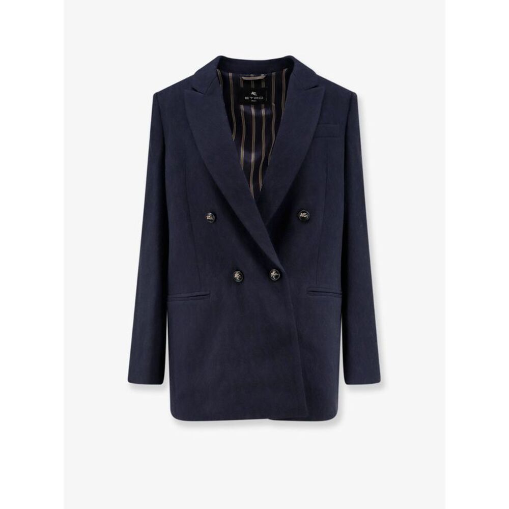 Etro Women Double-Breasted Stretch Wool Blazer